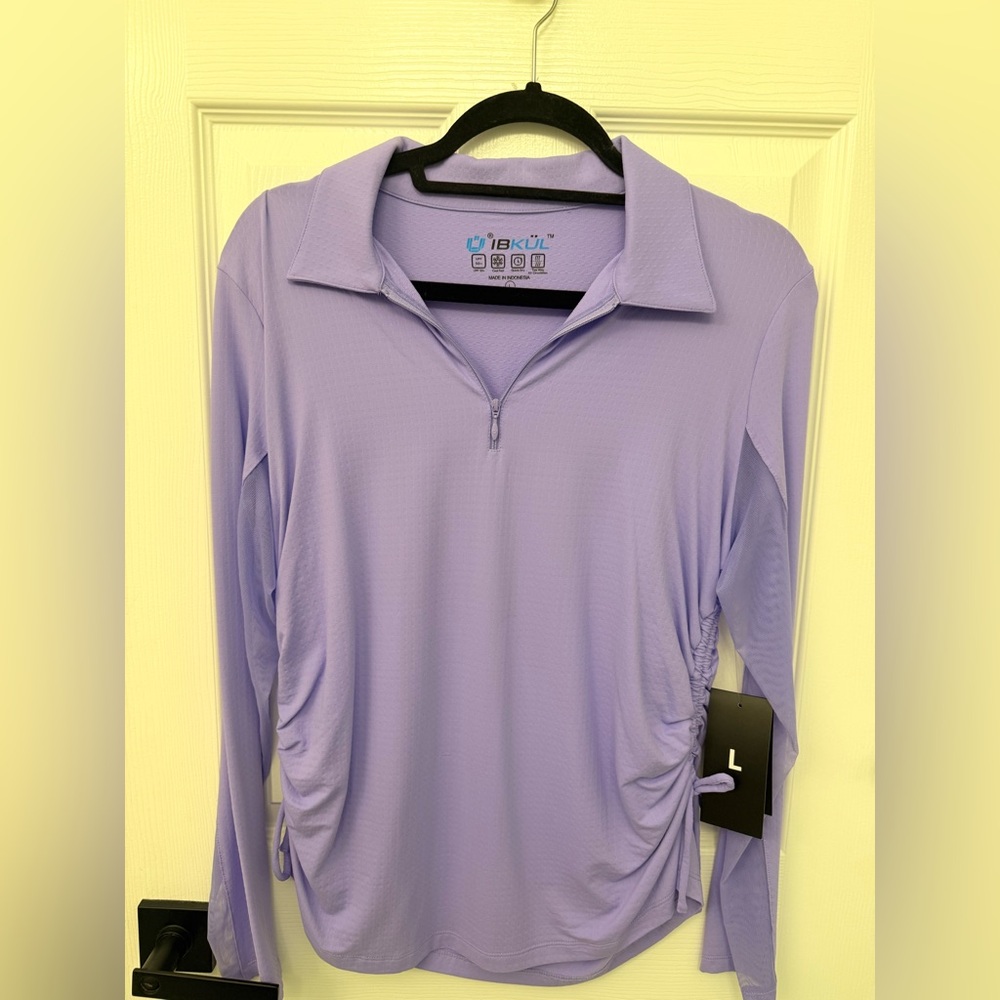 IBKUL Women's Light Purple Long Sleeve Top